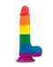 Lovetoy - Rainbow Pride Dildo met Scrotum 19.5 cm-Erotiekvoordeel.nl