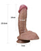 Lovetoy - Realistische Grote Dildo 19.5 cm Dubbellaags Siliconen - Donkere Huidskleur-Erotiekvoordeel.nl