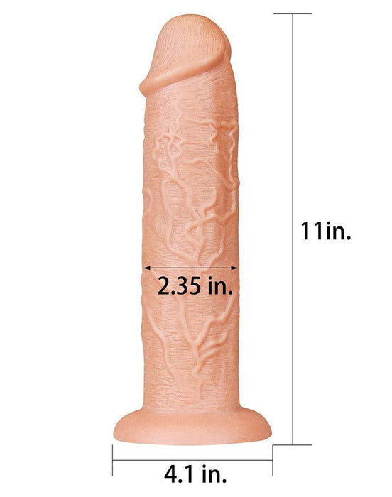 Lovetoy - Realistische Lange XXL Dildo 28 cm - Lichte Huidskleur-Erotiekvoordeel.nl