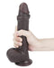 Lovetoy - Realistische XXL Dildo Met Zuignap 23 x 4 cm - Bruin-Erotiekvoordeel.nl