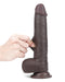 Lovetoy - Realistische XXL Dildo Met Zuignap 23 x 4 cm - Bruin-Erotiekvoordeel.nl