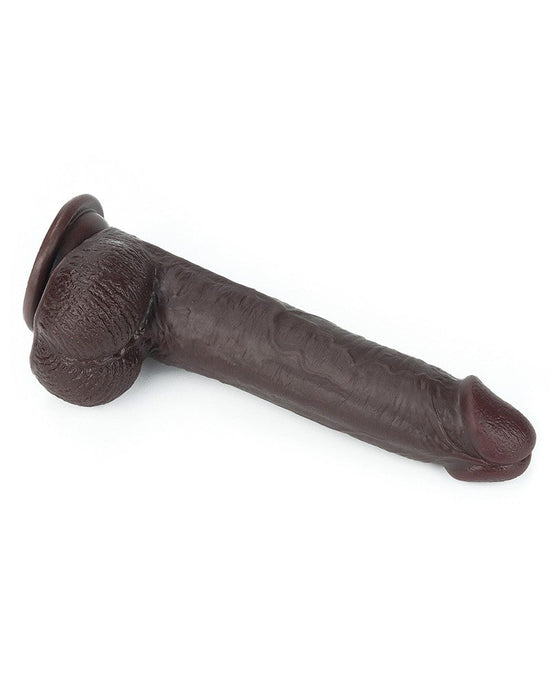 Lovetoy - Realistische XXL Dildo Met Zuignap 23 x 4 cm - Bruin-Erotiekvoordeel.nl