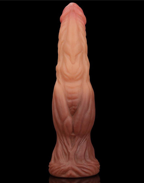 Lovetoy - Realistische XXL Dildo Met aderen 24 cm - Lichte/donkere Huidskleur-Erotiekvoordeel.nl