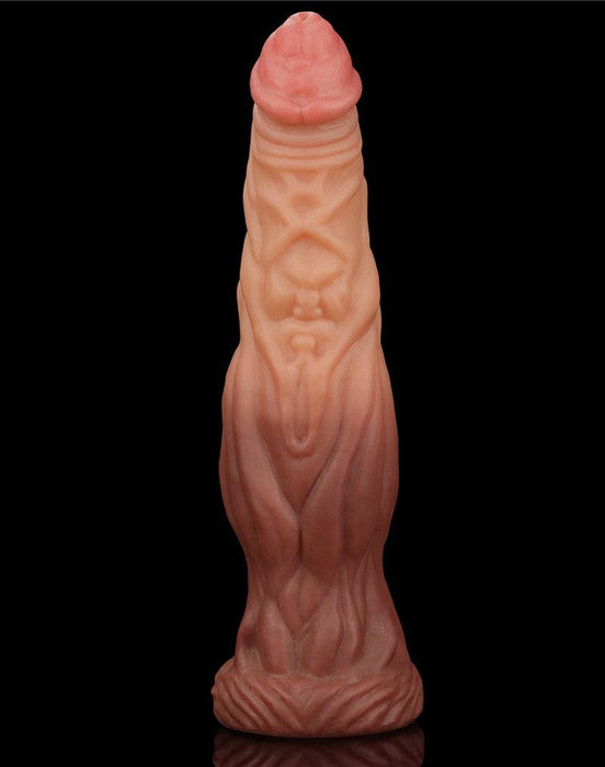 Lovetoy - Realistische XXL Dildo Met aderen 24 cm - Lichte/donkere Huidskleur-Erotiekvoordeel.nl