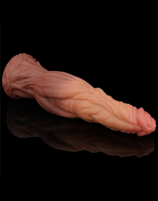 Lovetoy - Realistische XXL Dildo Met aderen 24 cm - Lichte/donkere Huidskleur-Erotiekvoordeel.nl