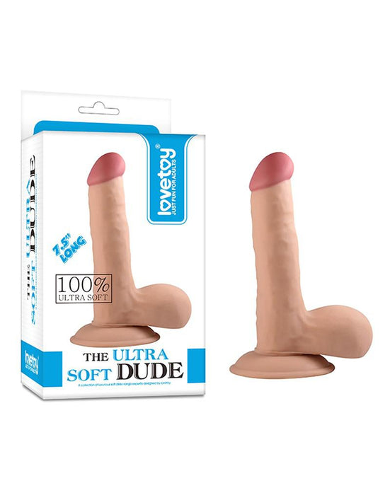 Lovetoy - The Ultra Soft Dude - Realistische Dildo - 19 x 4 cm-Erotiekvoordeel.nl