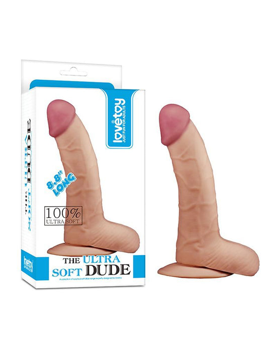 Lovetoy - The Ultra Soft Dude - Realistische Dildo - 22,5 cm-Erotiekvoordeel.nl