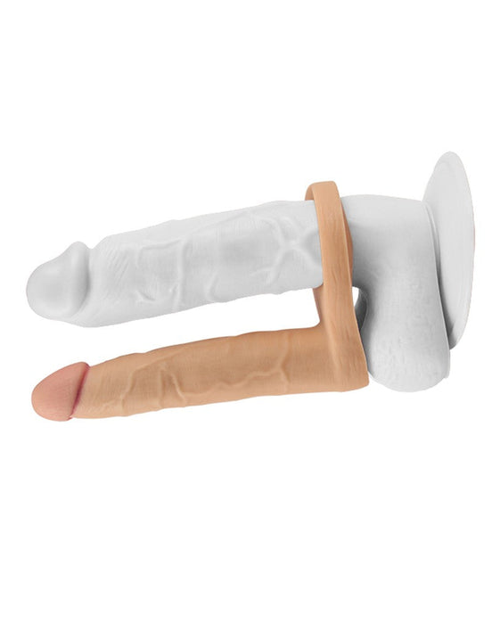 Lovetoy - Ultrasoft Double Vibrerende Voorbinddildo Voor dubbele penetratie 16 cm-Erotiekvoordeel.nl