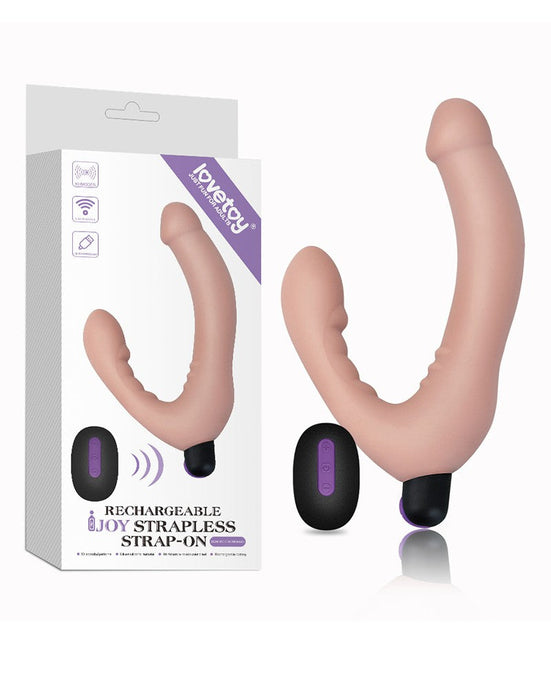 Lovetoy - iJoy Dubbele Vibrerende Dildo Met Afstandsbediening - Lichte Huidskleur-Erotiekvoordeel.nl