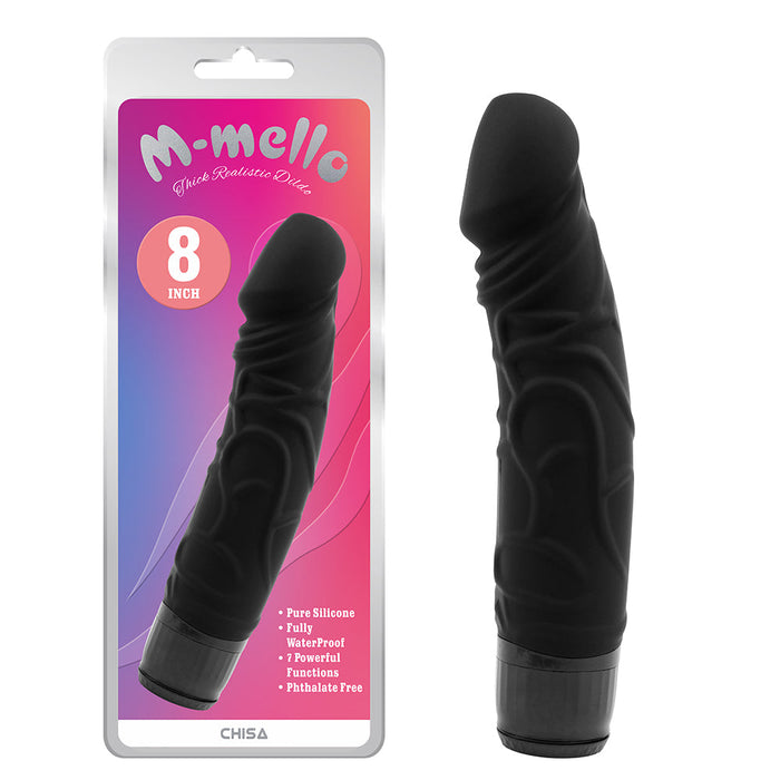 M- Mello - Siliconen P- Shape Vibrator 6.9" - Zwart-Erotiekvoordeel.nl