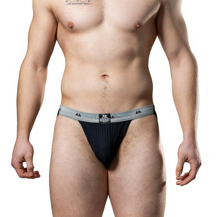 MM - Original Jock Collection - Jockstrap - Tailleband 2,5 cm - Zwart/Grijs-Erotiekvoordeel.nl