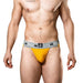 MM Original - Jockstrap Herenslip - Tailleband 5 cm - Geel/Grijs-Erotiekvoordeel.nl