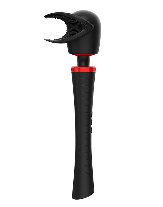 Man.Wand Extreme Powerwand Masturbator En Wand Vibrator Met opzetstukken - Zwart-Erotiekvoordeel.nl