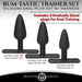 Master Series - Bum-tastic - Buttplug Trainer Set met Harnas - Zwart-Erotiekvoordeel.nl