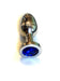 Metalen Buttplug Met Blauw Kristal-Erotiekvoordeel.nl