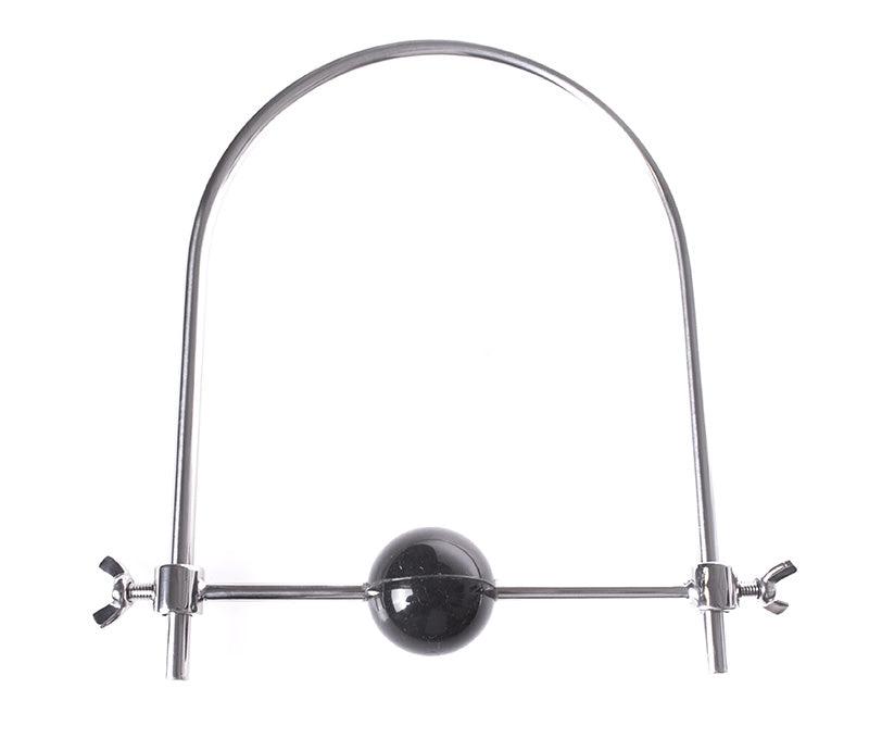 Kiotos Steel - Metalen mond klem Met schroeven En rubber bal - 40 mm-Erotiekvoordeel.nl