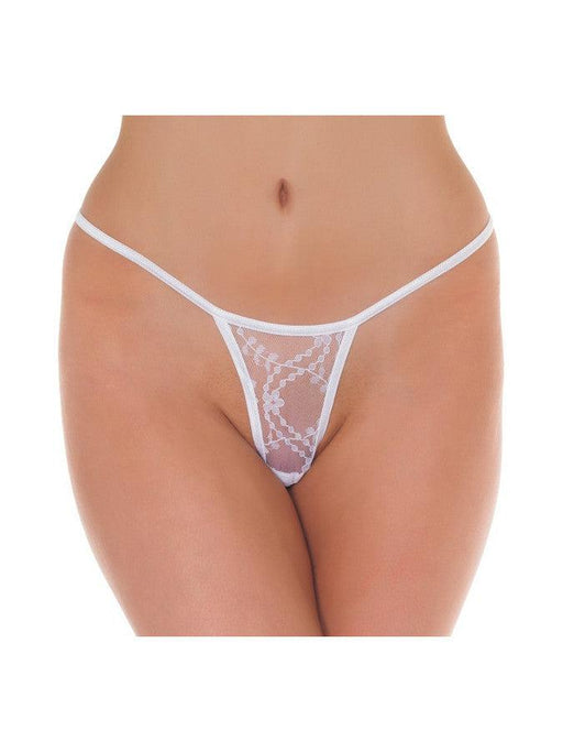 Mini Tanga String - Wit-Erotiekvoordeel.nl