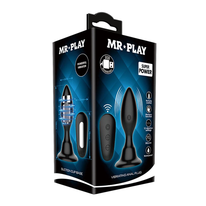 Mr. Play Vibrerende anaal plug Met Afstandsbediening - Classic Buttplug-Erotiekvoordeel.nl