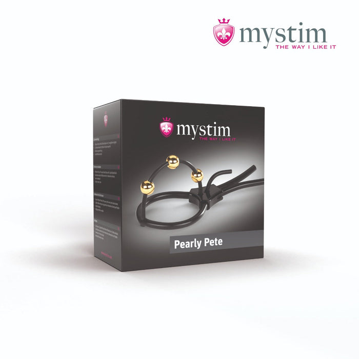 Mystim - Electrosex - Pearly Pete - Corona Strap With Golden Balls-Erotiekvoordeel.nl