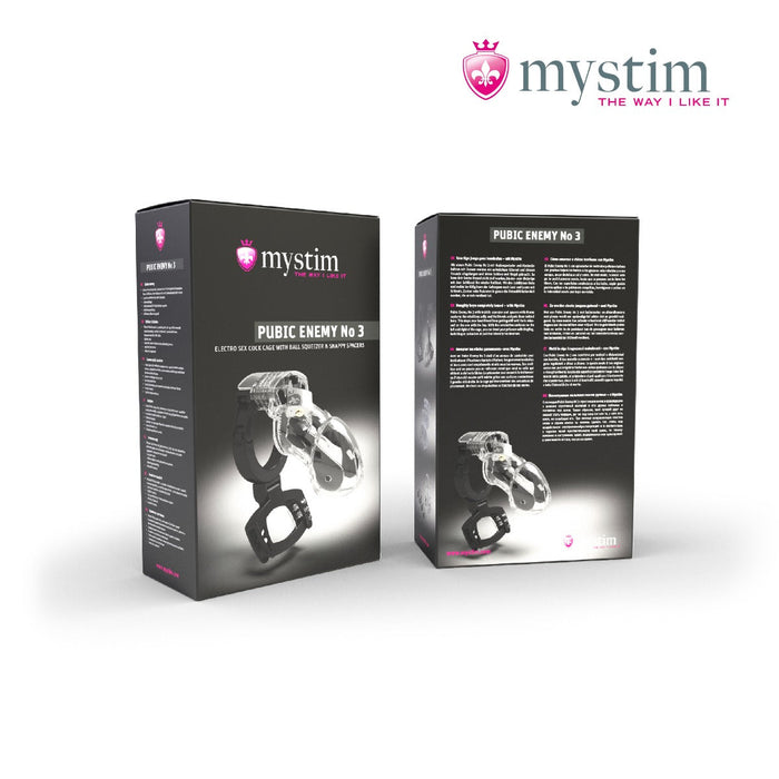 Mystim - Electrosex - Pubic Enemy No 3 Electro Cock Cage With Ball Squeezer-Erotiekvoordeel.nl