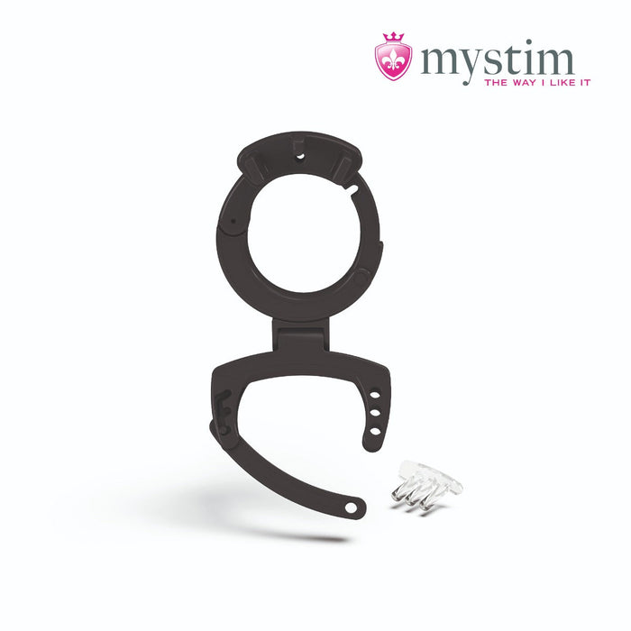 Mystim - Electrosex - Pubic Enemy No 3 Electro Cock Cage With Ball Squeezer-Erotiekvoordeel.nl