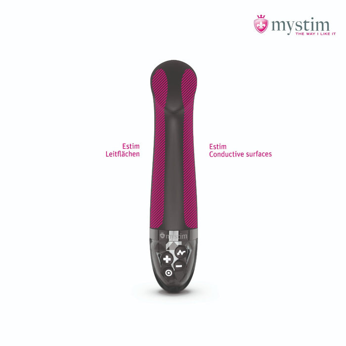 Mystim - Electrosex - Right On Ron - E-stim Vibrator - Black-Erotiekvoordeel.nl