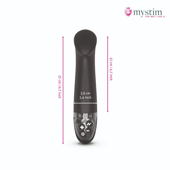 Mystim - Electrosex - Right On Ron - E-stim Vibrator - Black-Erotiekvoordeel.nl