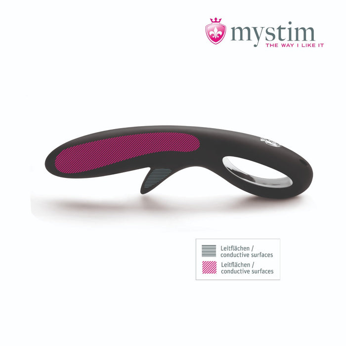 Mystim - Electrosex - Tingly Timmy - E-Stim Dildo - Black-Erotiekvoordeel.nl