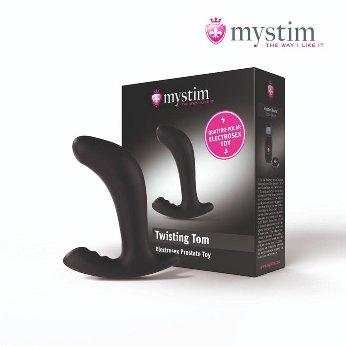 Mystim - Electrosex - Twisting Tom - Quatropolar E-stim Prostaat Buttplug - Zwart-Erotiekvoordeel.nl