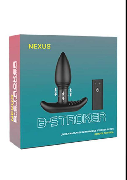 Nexus - B-Stroker - Masserende Buttplug met Strelende Nopjes voor Perineum - Zwart-Erotiekvoordeel.nl