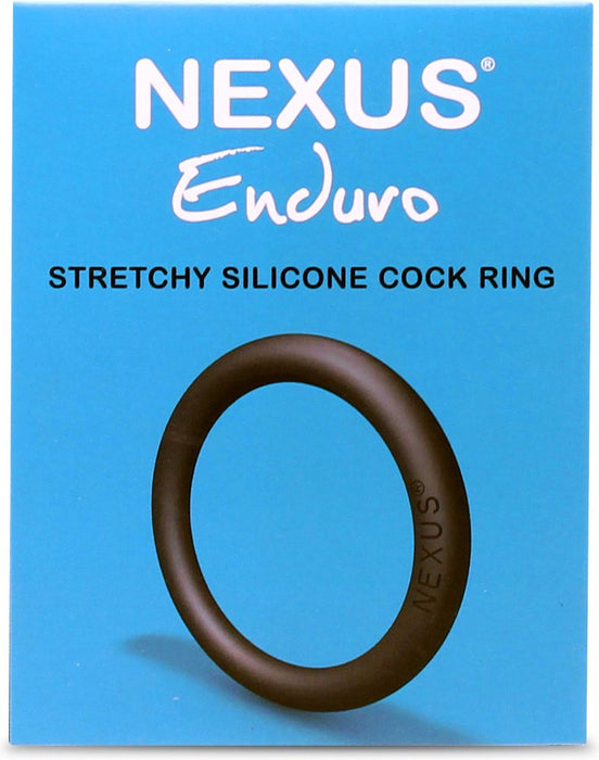 Nexus - Enduro - Rekbare Siliconen Cockring - Zwart-Erotiekvoordeel.nl