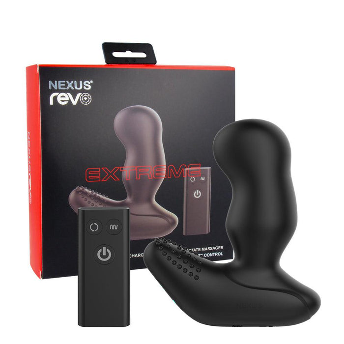 Nexus - Revo Extreme - Extra Brede Vibrerende en Roterende Prostaat Vibrator - Zwart-Erotiekvoordeel.nl