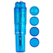 Pocket Pleasure - Pocket Rocket Massager - 4 opzetstukjes - Blauw-Erotiekvoordeel.nl