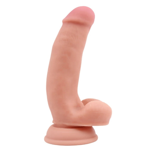 Pure Naturally - Pornographer - Liquid Siliconen Dildo - 17,6 x 4 cm - Lichte Huidskleur-Erotiekvoordeel.nl