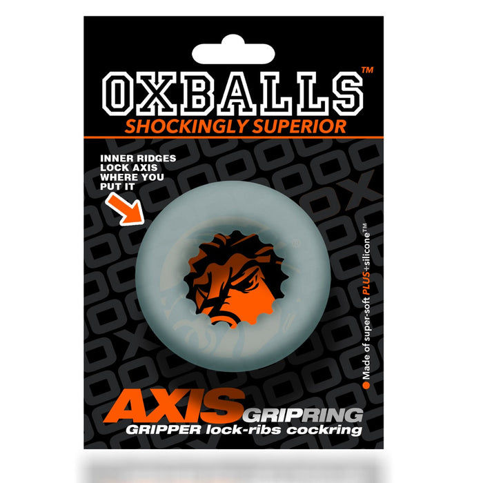 Oxballs - Axis - Ribbed Cockring - Transparant Ice-Erotiekvoordeel.nl