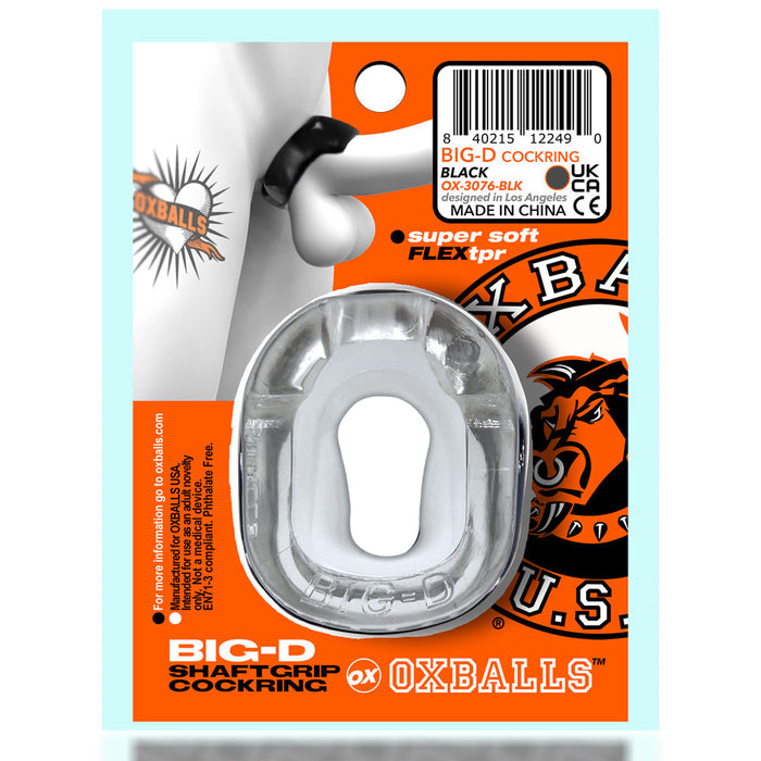 Oxballs - Big-D Shaft Grip Cockring - Transparant-Erotiekvoordeel.nl