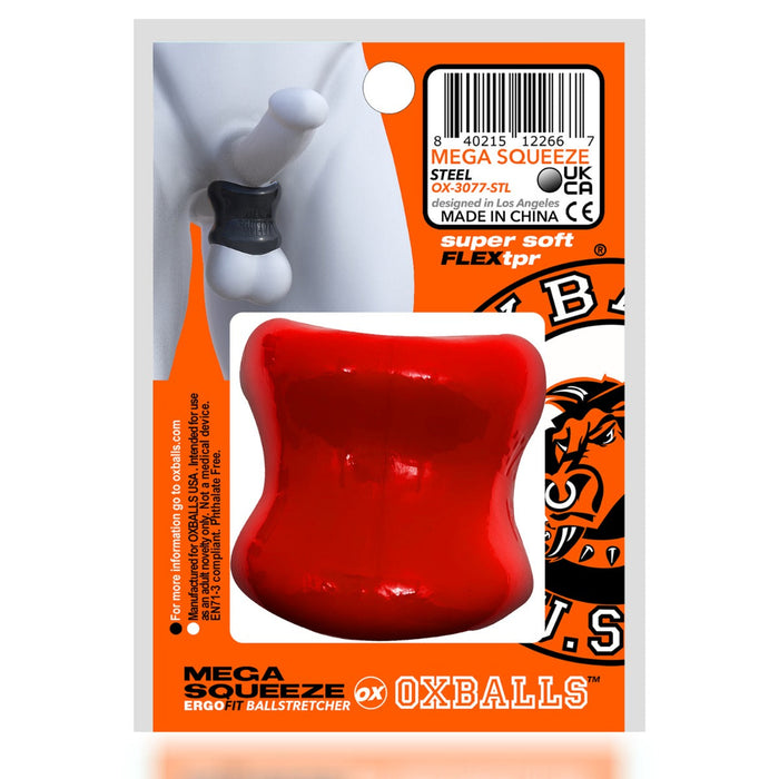 Oxballs - Mega Squeeze - Rekbare Ballstretcher - TPR - Rood-Erotiekvoordeel.nl