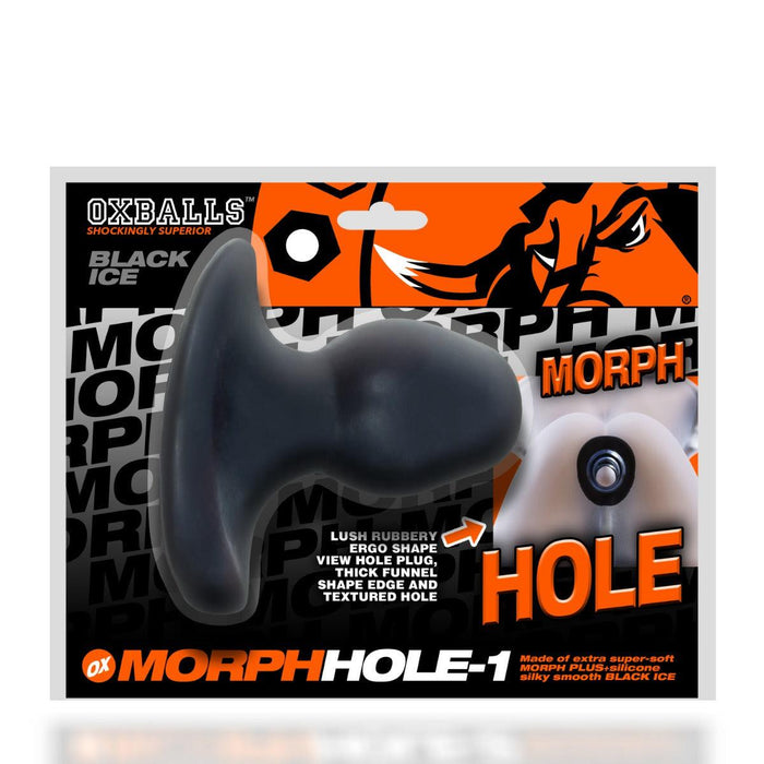 Oxballs - Morphhole-1 Gaper Plug - Maat S - Zwart Ice-Erotiekvoordeel.nl