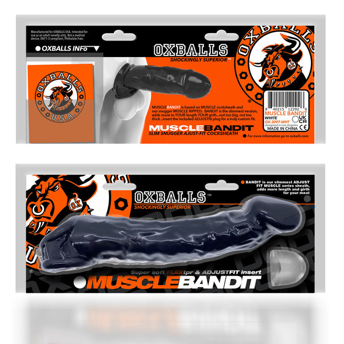 Oxballs - Muscle Bandit - Slim Penis Sleeve - Zwart-Erotiekvoordeel.nl