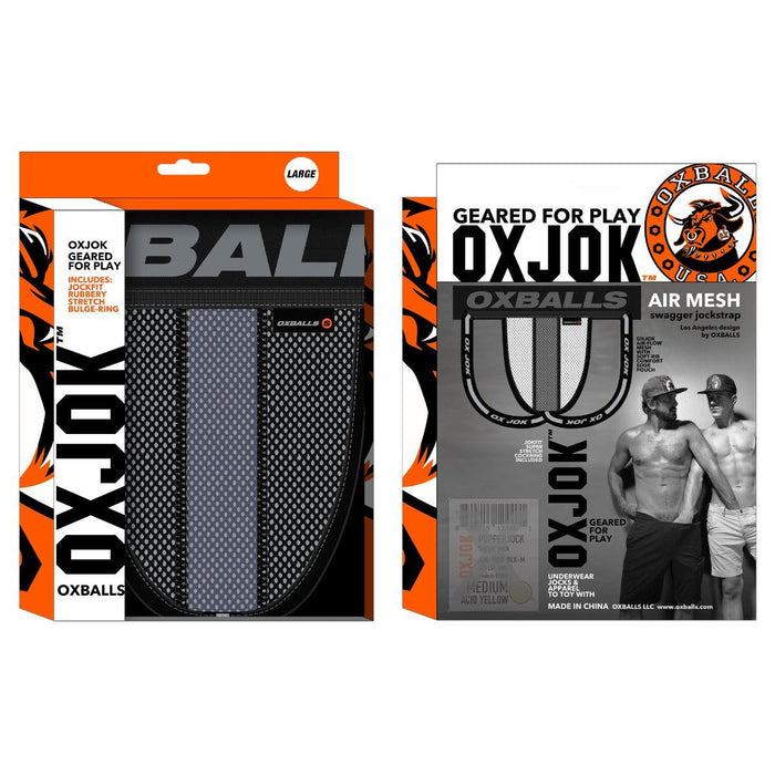 Oxjok Airmesh - Upthrust Slider Semi-Transparante Jockstrap - Tar Black-Erotiekvoordeel.nl