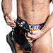 Oxjok Slingjock - Upthrust Slider Jockstrap - Ingebouwde Cockring - Met opbergvakje - Black Iron-Erotiekvoordeel.nl