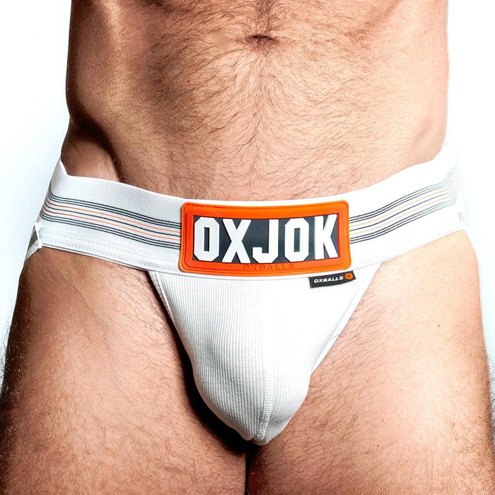 Oxjok Slingjock - Upthrust Slider Jockstrap - Ingebouwde Cockring - Met opbergvakje - White Snow-Erotiekvoordeel.nl