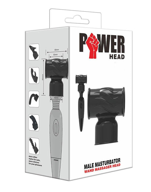 POWER Opzetstuk Wand Vibrator Head Hummer Male - Zwart-Erotiekvoordeel.nl