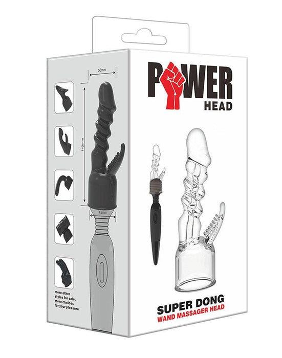 POWER Opzetstuk Wand Vibrator Super Dong - Transparant-Erotiekvoordeel.nl