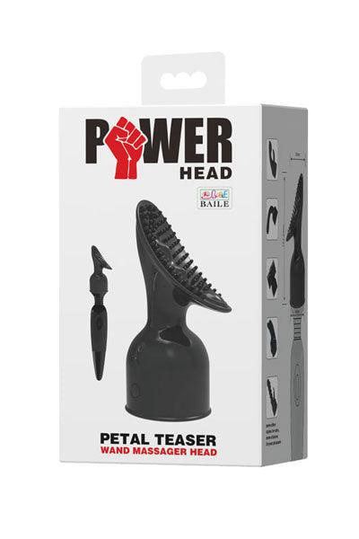 POWER Wand Vibrator Opzetstuk Petal Pleaser - Zwart-Erotiekvoordeel.nl