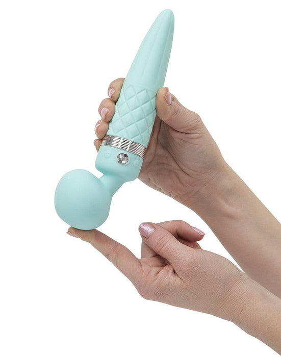 Pillow Talk Sultry Roterende Wand En G-spot Vibrator Met verwarmingsfunctie - Lichtblauw-Erotiekvoordeel.nl