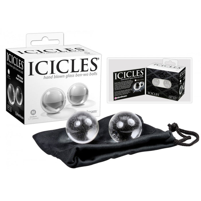 Pipedream - Icicles Ben Wa Balls - Vaginale Balletjes - transparant-Erotiekvoordeel.nl