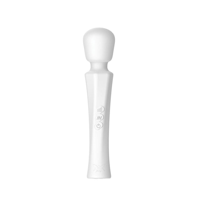 Pixey - Aqua Mini Wand Vibrator - The White Edition - Sterke en Stille Motor - Wit-Erotiekvoordeel.nl