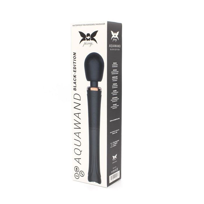 Pixey - Aqua Wand Vibrator - The Black Edition - zwart-Erotiekvoordeel.nl