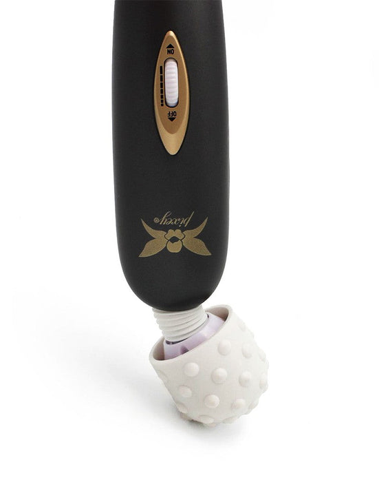 Pixey - Exceed V2 - Wand Vibrator met Beweegbare Kop - Zwart-Erotiekvoordeel.nl